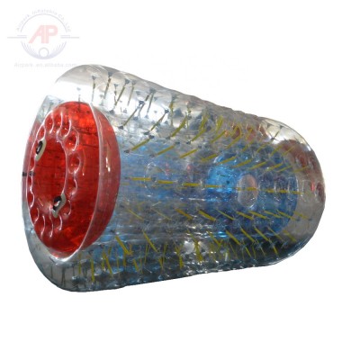 PVC wheel inflatable water roller, inflatable human hamster water bubble ball