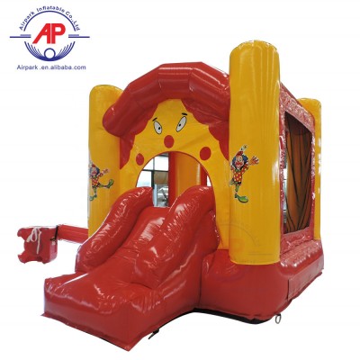 funny mini clown inflatable jumping castle bounce house for kids